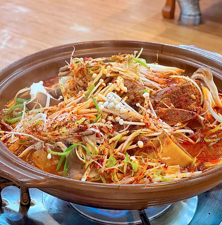 대박의 기술 돼지 갈비 전골, 매운 소갈비찜 아산 온양 맛집 153갈비마을 추천