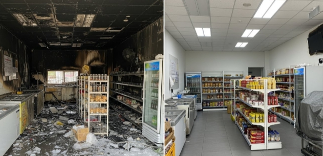 나주 화재청소 후 복구중