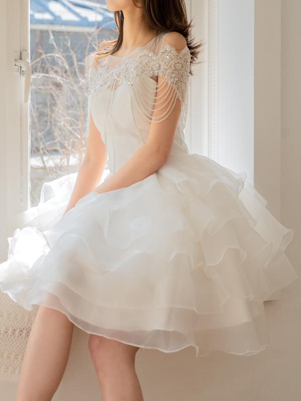 셀프 브라이덜샤워 파티 2부 미니 스몰 웨딩 드레스 대여