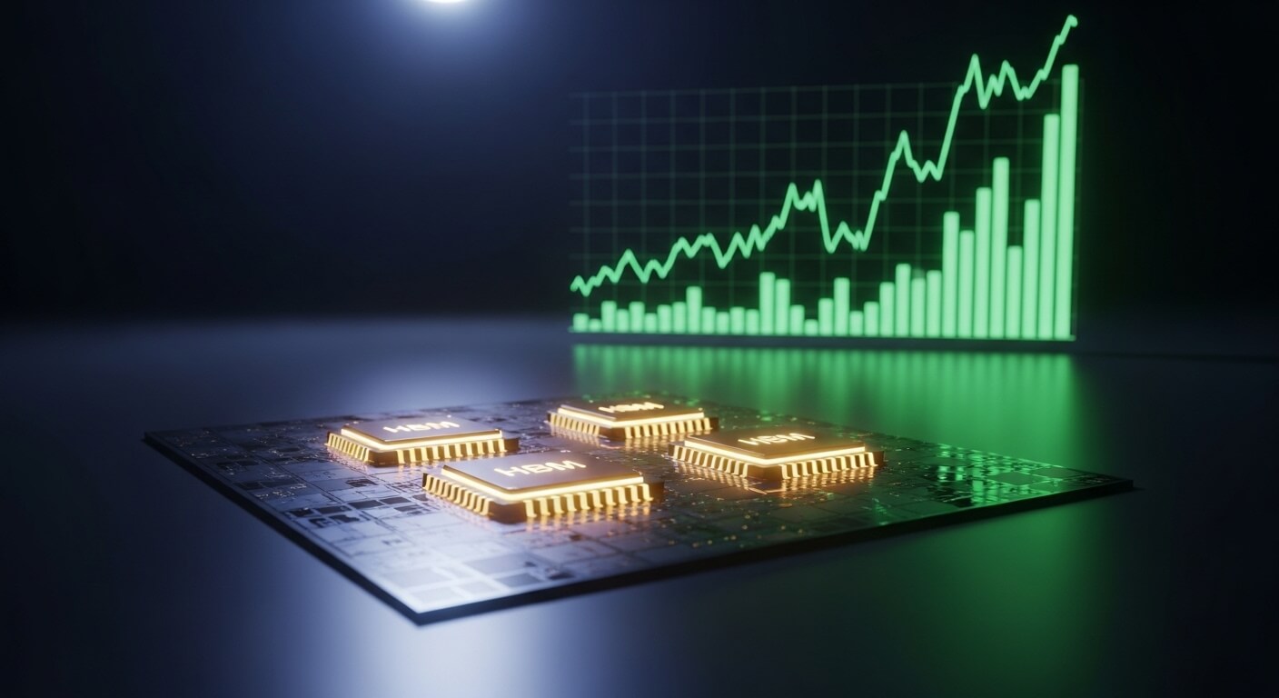 HBM 칩과 주가변동차트