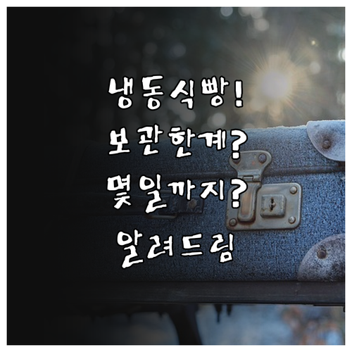 냉동 식빵 얼마나 오래 보관 가능할까..
