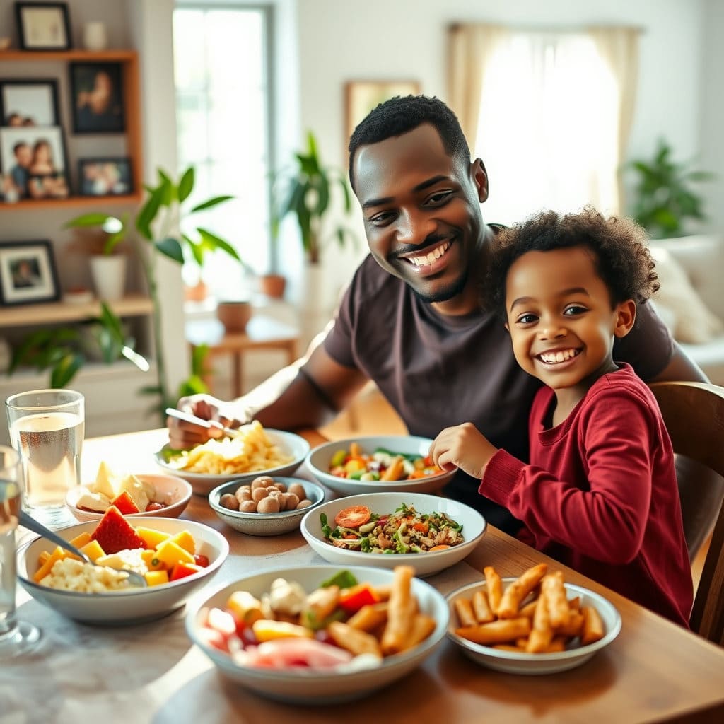 양육비 선지급으로 인해 한부모와 자녀가 경제적인 안정 속에서 행복하게 생활하는 모습을 보여줍니다. 함께 웃으며 식사하거나, 편안하게 여가 시간을 보내는 장면을 통해 제도의 긍정적인 효과를 강조합니다.