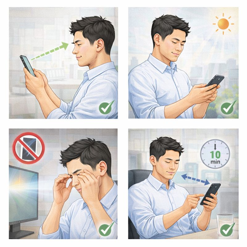 직장인 스마트폰 사용 습관과 눈 건강