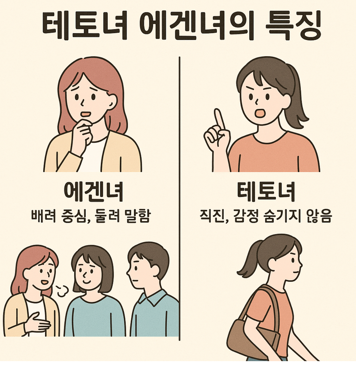 테토녀-에겐녀-특징