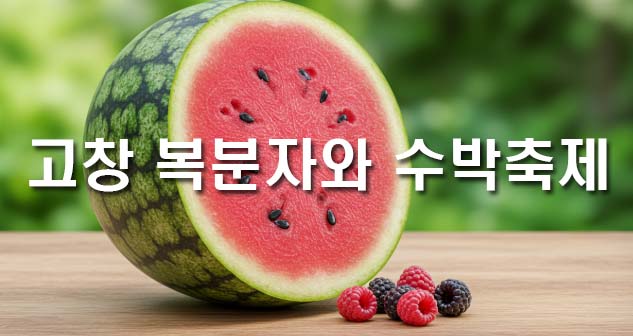 2025 고창 복분자와 수박축제 일정 총정리! 여름 힐링여행 준비해요