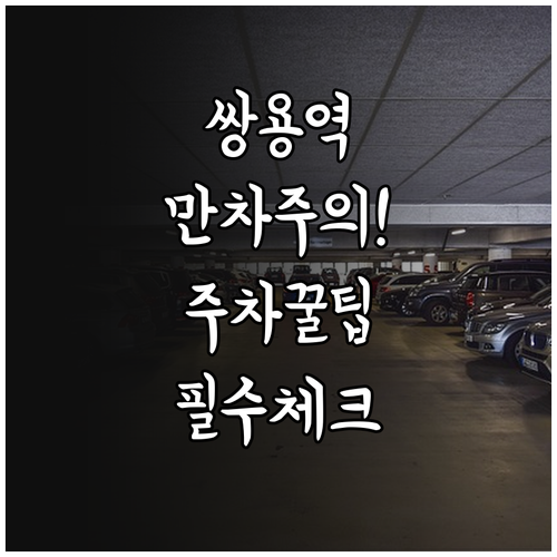 쌍용역 공영 주차장 만차 시 대안과 ..