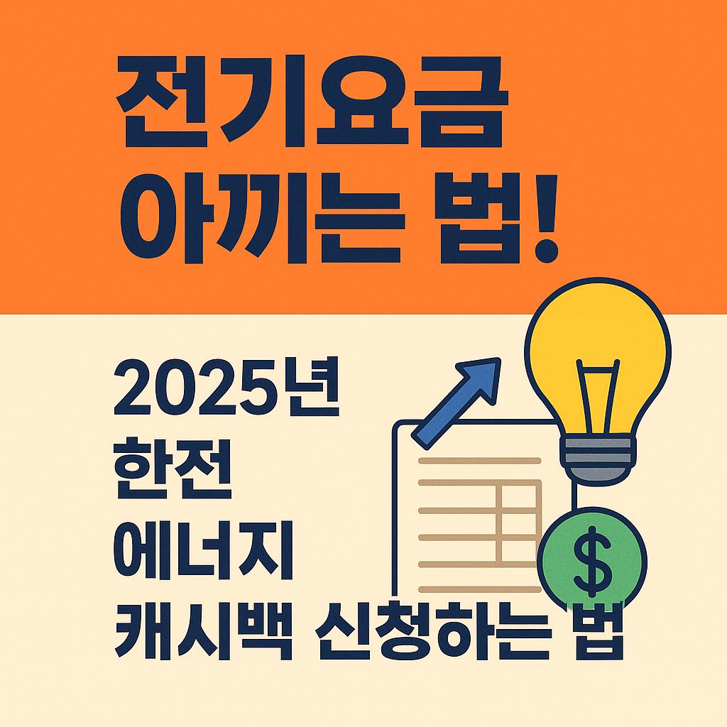 2025 한전 에너지 캐쉬백 신청, 2025 한전 에너지 캐시백 신청