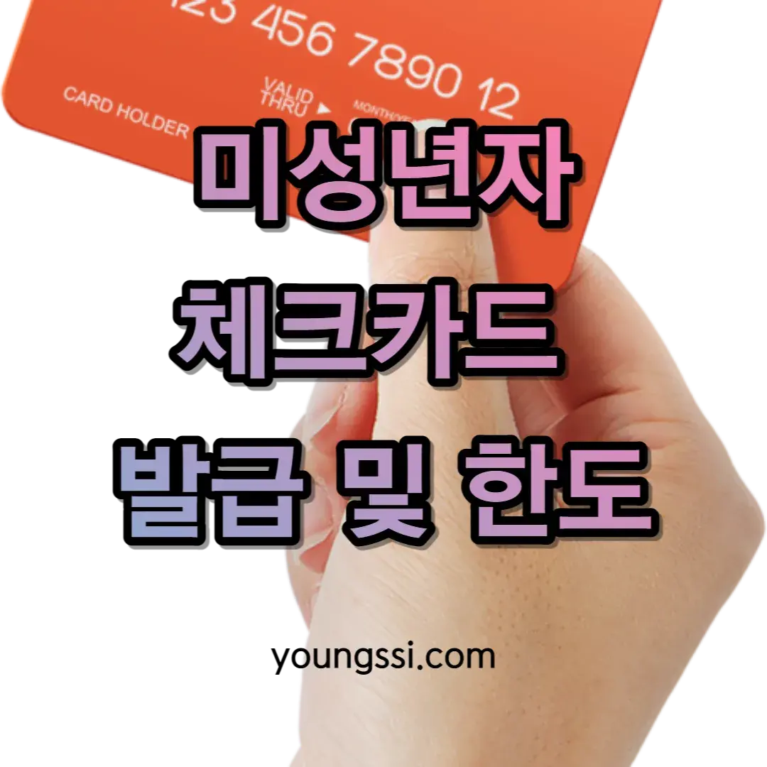 미성년자 체크카드 발급 및 한도