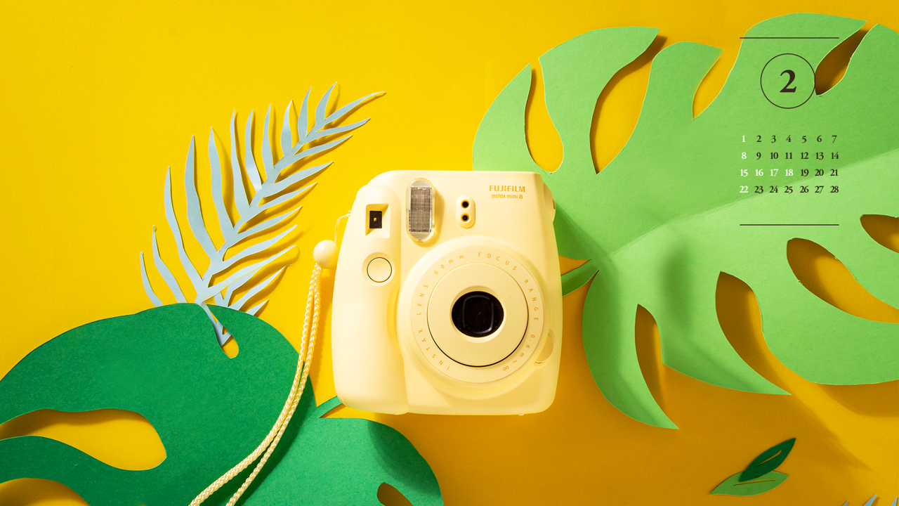 11 즉석 카메라 A - 2026년2월 달력배경화면