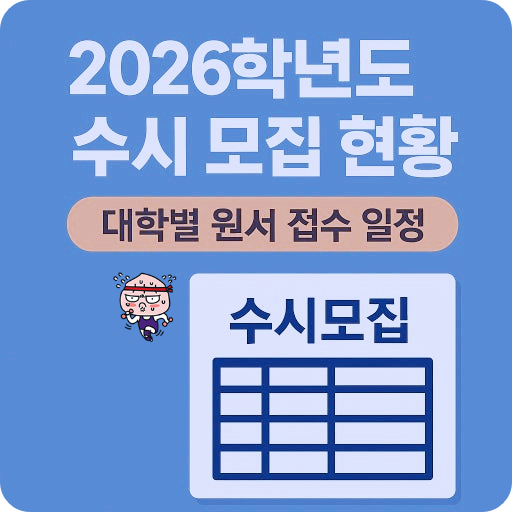2026학년도 대입 수시모집 원서 접수
