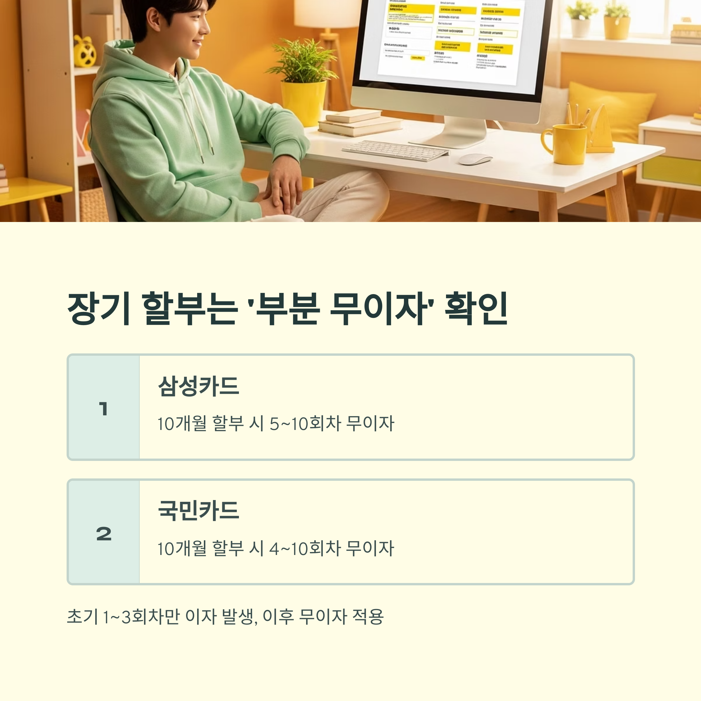 장기 할부는 '부분 무이자'확인