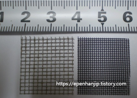 방충망 메쉬비교