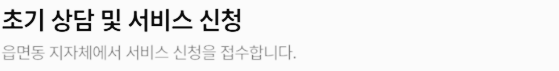청년 월세 지원 신청 후 처리 절차: (1) 초기 상담 및 서비스 신청