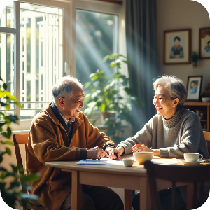 국민연금 수령 노부부 행복한 이미지