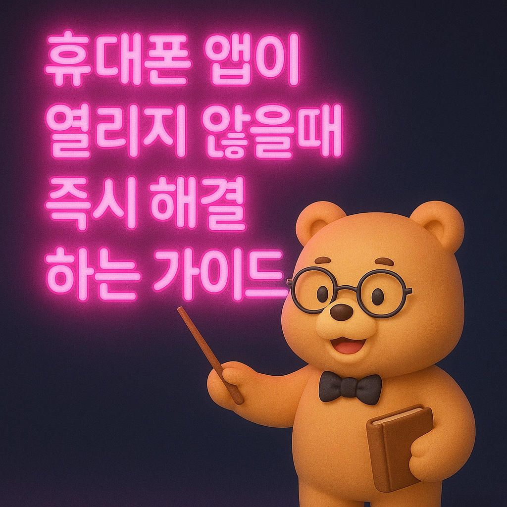 휴대폰 앱이 열리지 않을때 즉시 해결하는 가이드