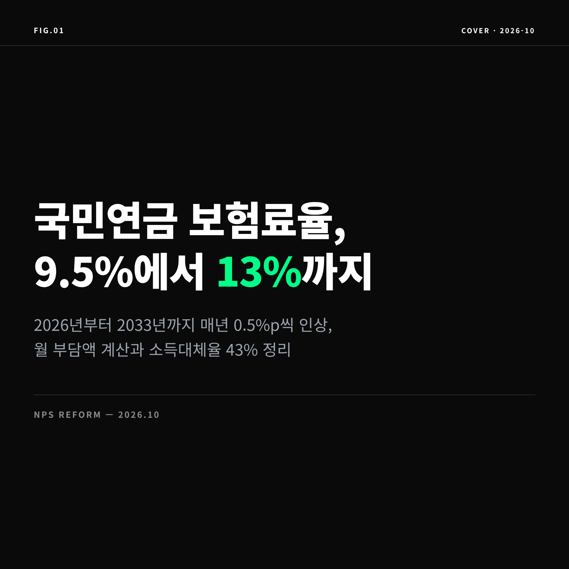 2026 국민연금 보험료율 인상 표지 이미지