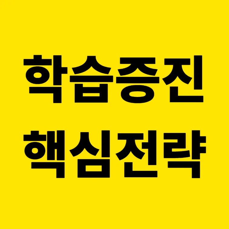 학습증진 핵심전략