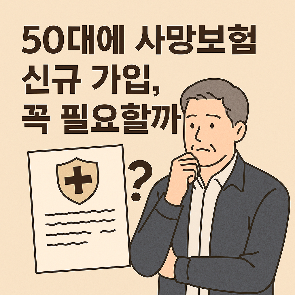 50대에 사망보험 신규 가입, 꼭 필요할까?