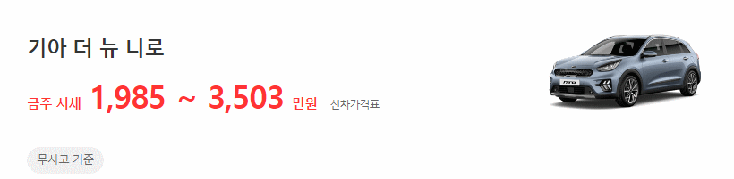 더 뉴 니로 하이브리드 중고차