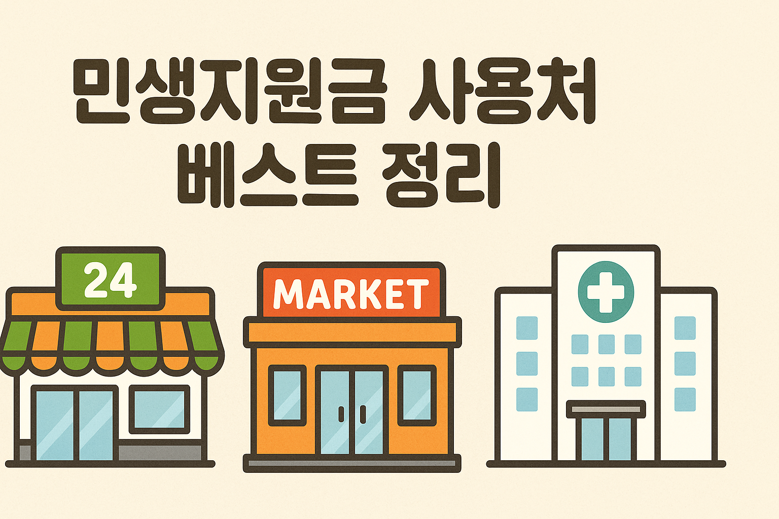 민생지원금 사용처 베스트 정리 (편의점, 마트, 병원)