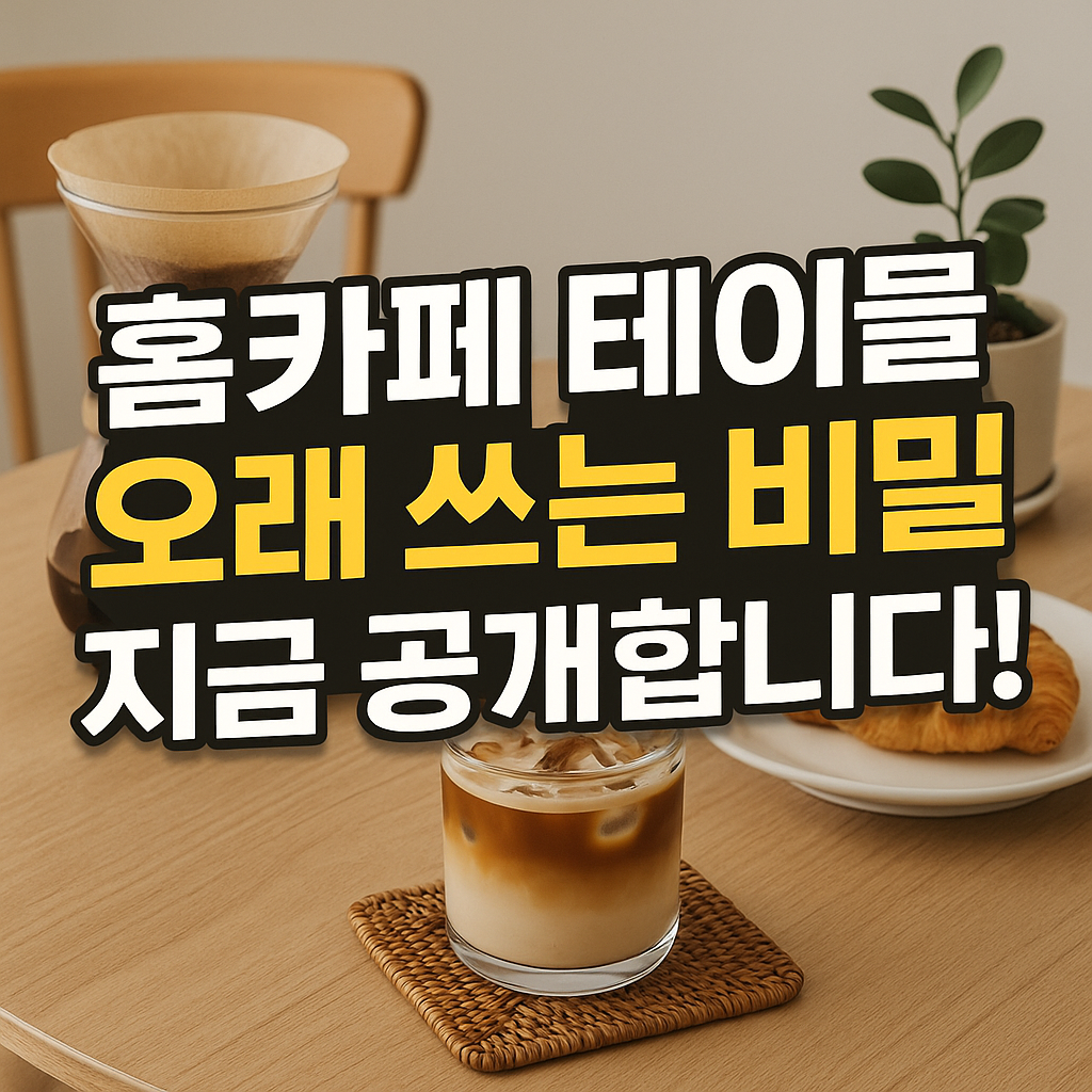 홈카페 테이블 오래 쓰는 비밀