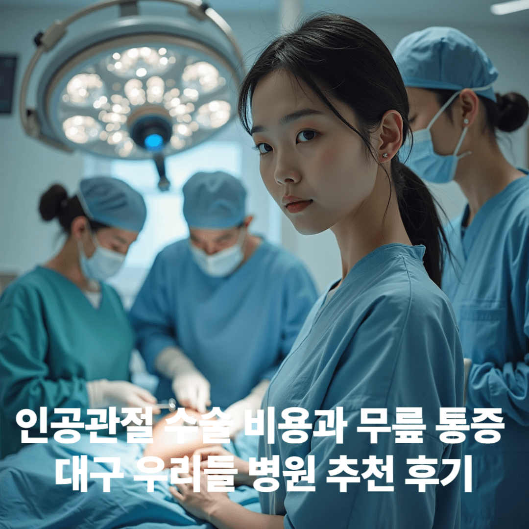인공관절 수술 비용과 무릎 통증, 대구 우리들 병원 추천 후기