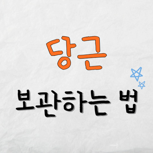 당근보관하는법