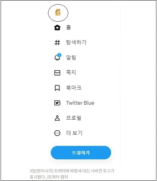트위터 로고, 파랑새에서 시바견으로 교체...도지코인 급등 Elon Musk Replaces Twitter Logo With Dogecoin Logo, DOGE Price Surges over 20%