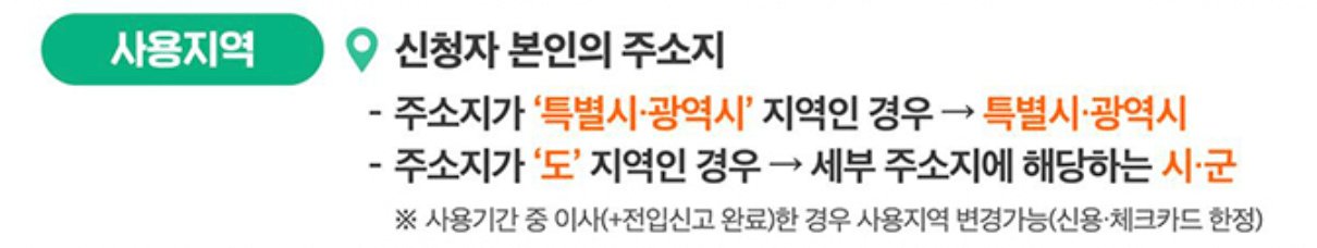 민생회복지원금 소비쿠폰 사용지역 및 지역변경, 이의신청