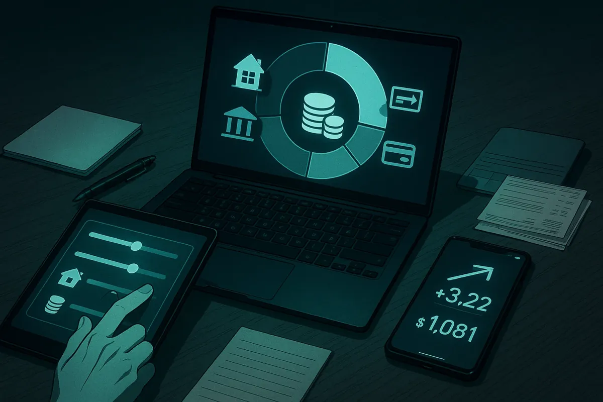 순자산 관리를 위한 체계적인 자산 분류와 디지털 도구 활용 모습을 보여주는 대표 이미지