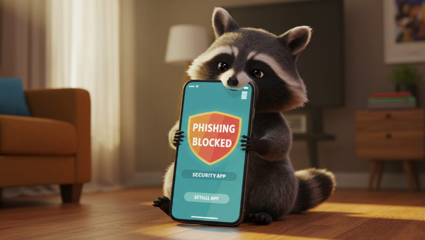 피싱 막으려는 너구리