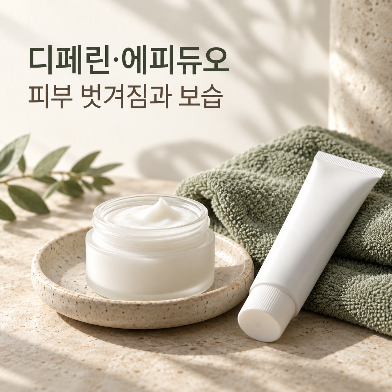 디페린-에피듀오-피부-벗겨짐-보습제-샌드위치-도포법