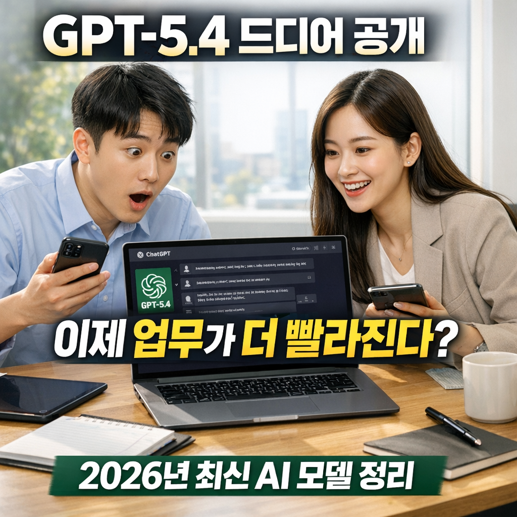 2026년 최신 AI 모델 정리, 챗 GPT-5.4 무료 이미지 생성 프롬프트 공개