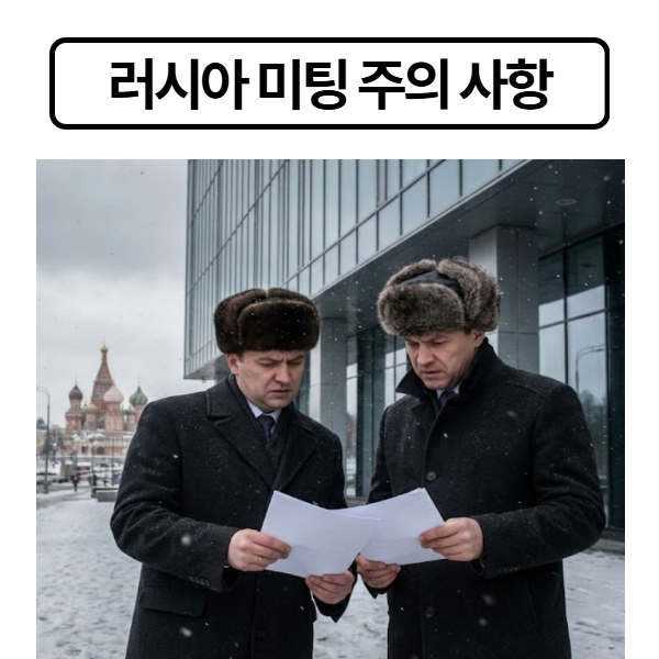 러시아 미팅 주의 사항
