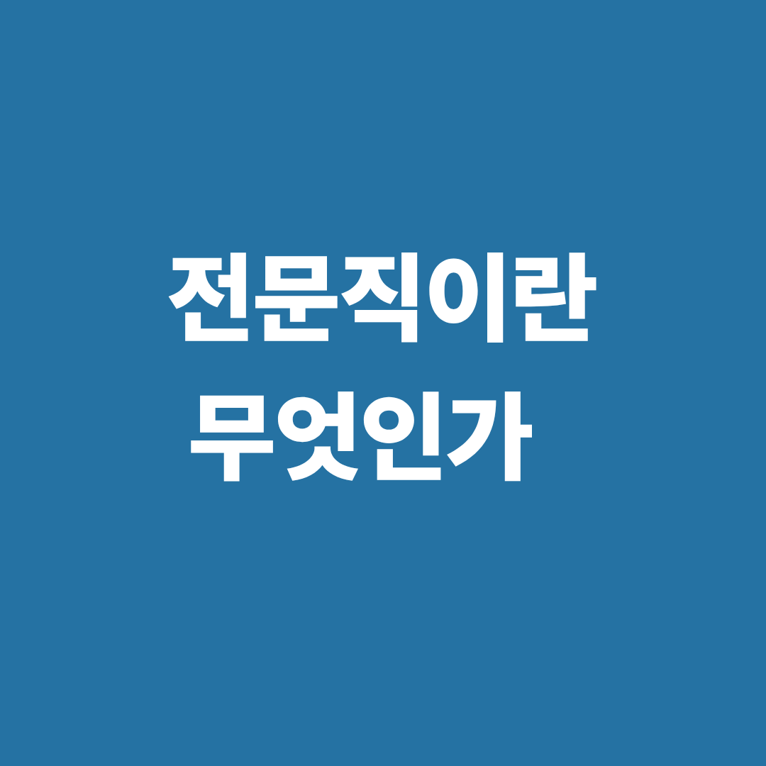 전문직의 정의와 자격의 의미를 분석한 이미지