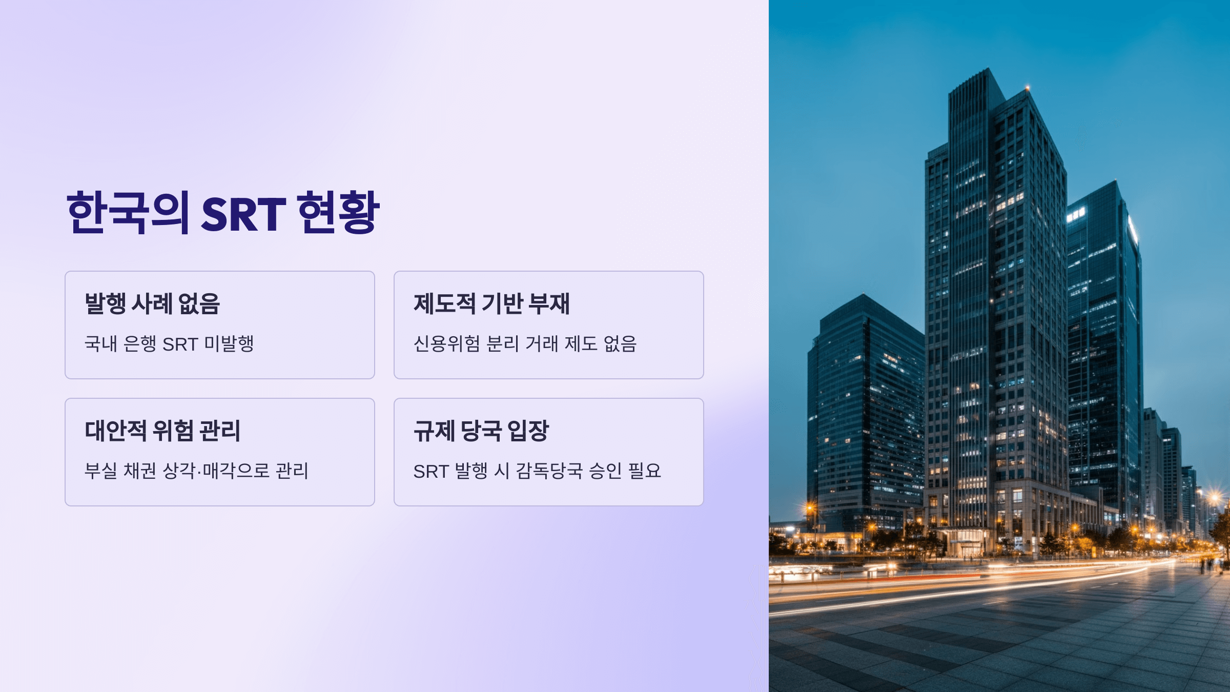 미국 은행들의 새로운 거래, SRT(중요한 위험 이전 거래)의 이해