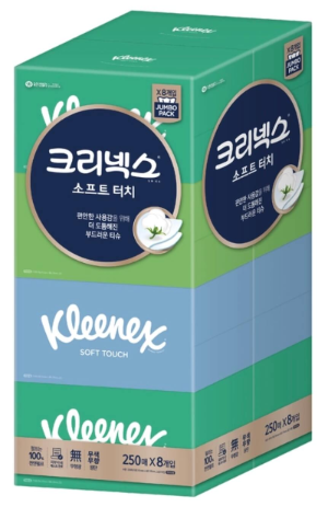 크리넥스 소프트터치 미용티슈 250매 8팩