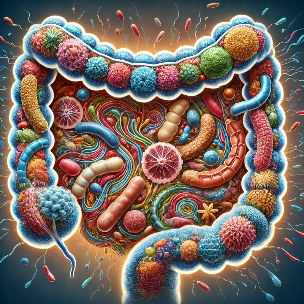 장내 플로라를 이해하기 쉽게 이미지로 표현한 것