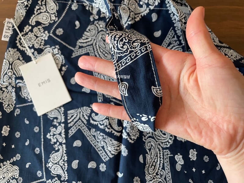 EMIS 이미스 페이즐리 에코백 - 얇은 면 소재