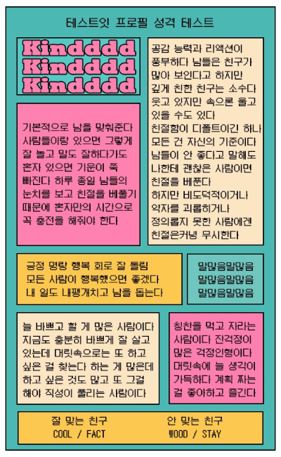 테스트잇 프로필 성격테스트 
