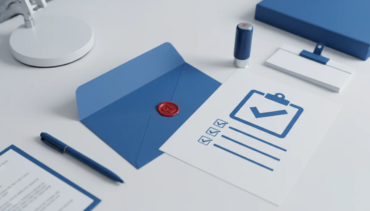 특별중도해지 증빙 서류 준비를 상징하는 서류와 도장