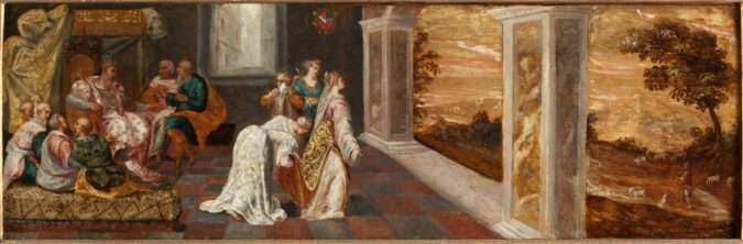 Dismissal of Queen Vashti, c. 1560 by Andrea Meldolla