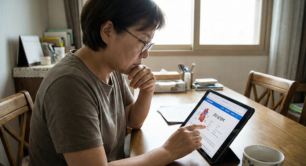 심근경색 팩트체크, 건강 정보 검색, 질병관리청 데이터, 돌연사 위험성 확인, 혈관 건강 상식