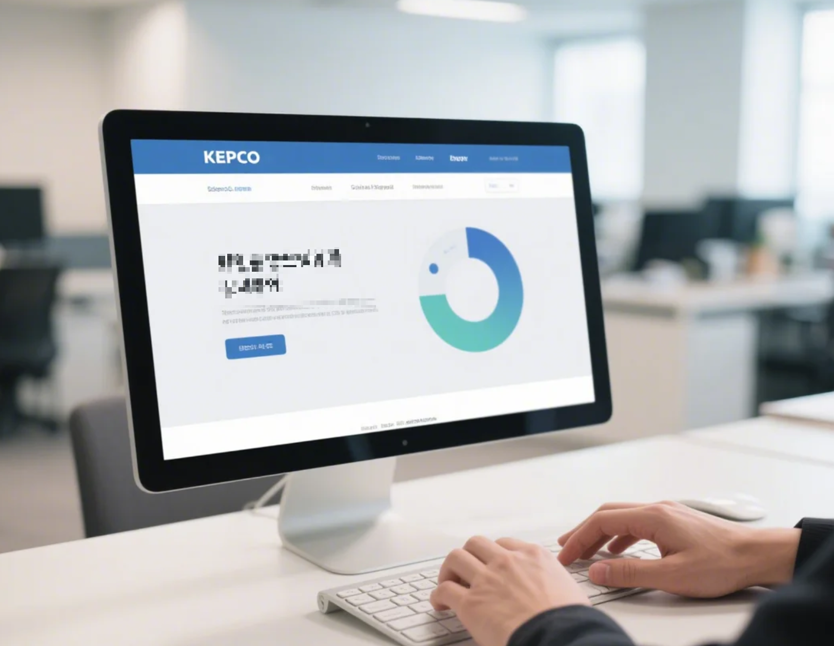 KEPCO 홈페이지에서 전기세 온라인 납부하는 모습