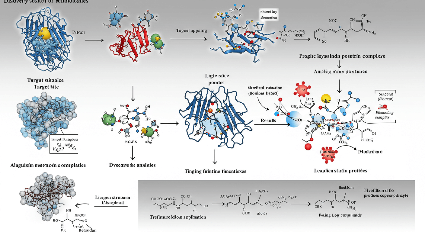 표적 단백질과 리간드의 결합 자세 분석을 통해 유효 물질 발굴하는 과정