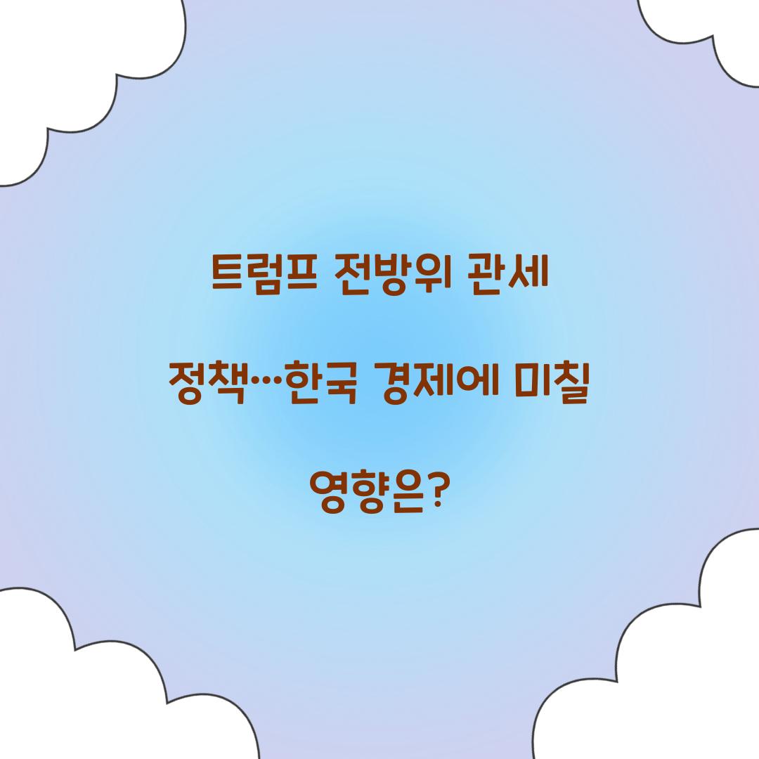 트럼프 전방위 관세 정책