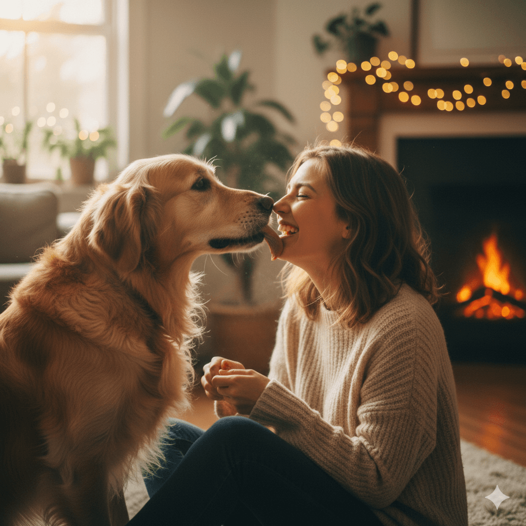 반려견이 입 주변을 핥는 행위: 조상 늑대에게서 물려받은 인사와 구걸 심리