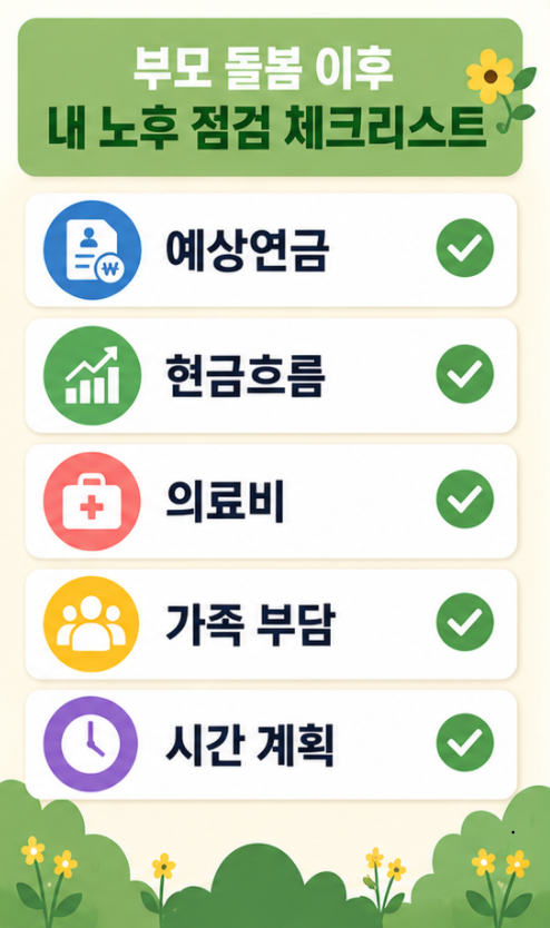 부모 돌봄 이후 내 노후 점검 체크리스트