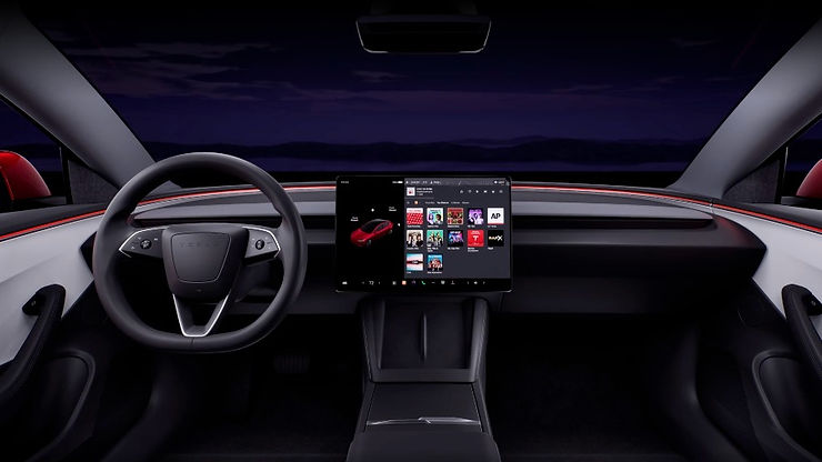 2024 테슬라 모델3 페이스리프트 실내 디자인 업데이트