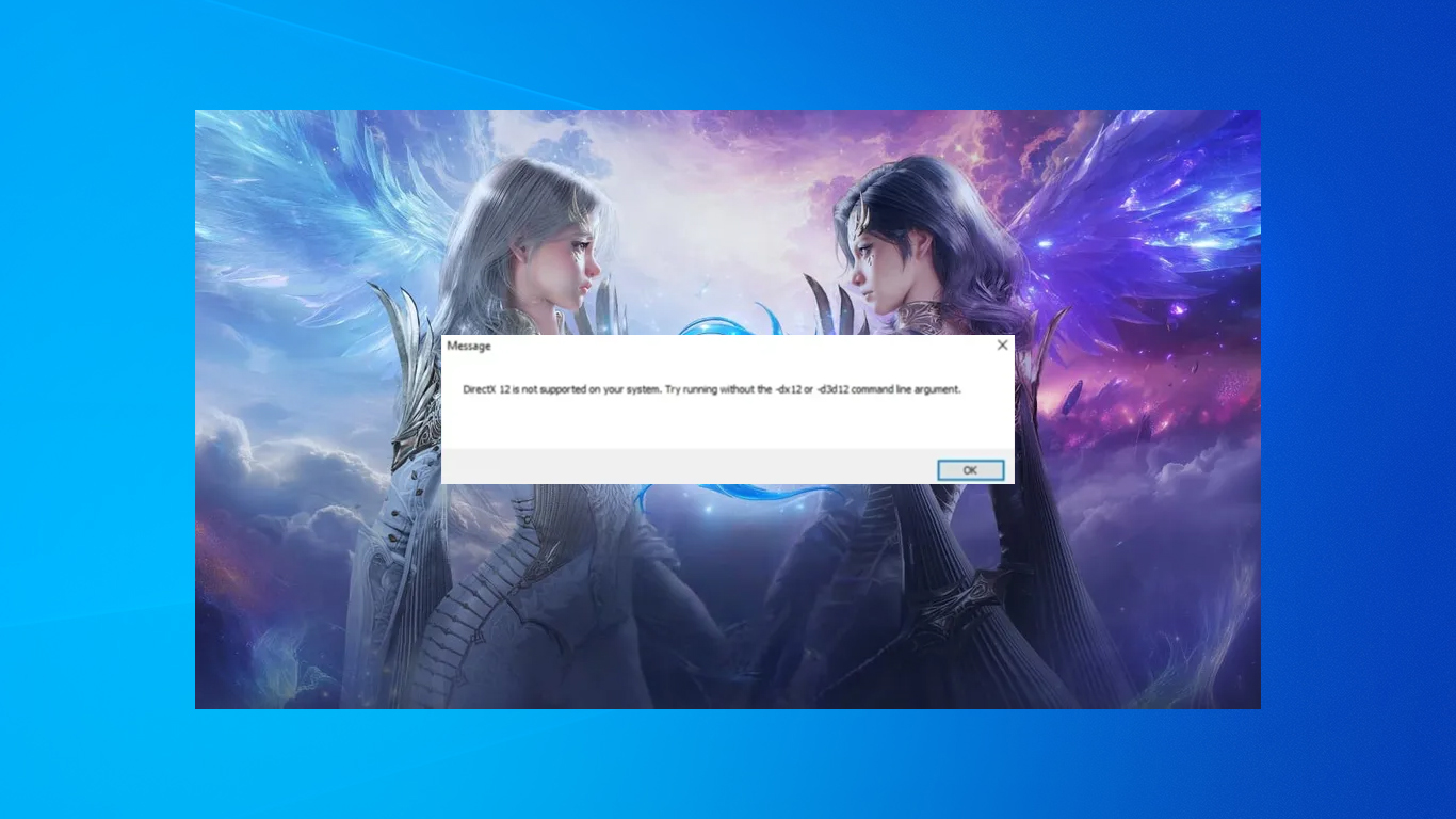 아이온2 directx 12 is not supported on your system